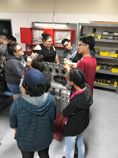 In California, thanks to a partnership between the San Bernardino City Unified School District, San Bernardino Valley College and local industry, Pacific High School students can take school and SBVC technician courses as part of their public school curriculum.