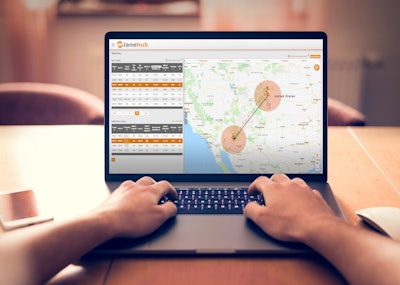 Lanehub software interface