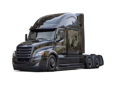 This 2020 Freightliner Cascadia boasts a 400-hp Detroit DD14 with a DT12 OverDrive and a 72-inch raised-roof sleeper.