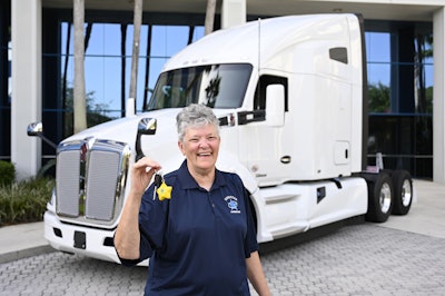 Cecilia Logan with her 2020 Kenworth T680.