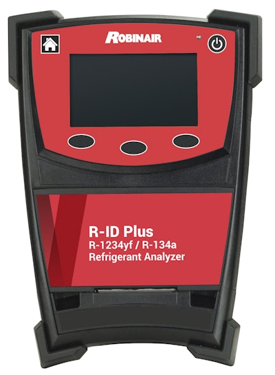Robinair’s R-ID Plus R-1234yf / R-134a refrigerant analyzer