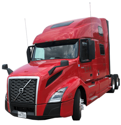 This 2020 Volvo VNL 860 is equipped with a 425-hp Volvo D13 with a Volvo I-Shift 12-speed and I-See predictive cruise control. It also boasts a 77-inch sleeper.