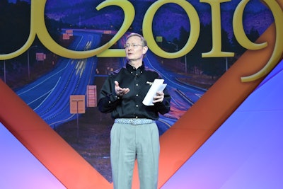 Tom McLeod, president of McLeod Software, gave the keynote address at the company’s annual user conference on Aug. 26