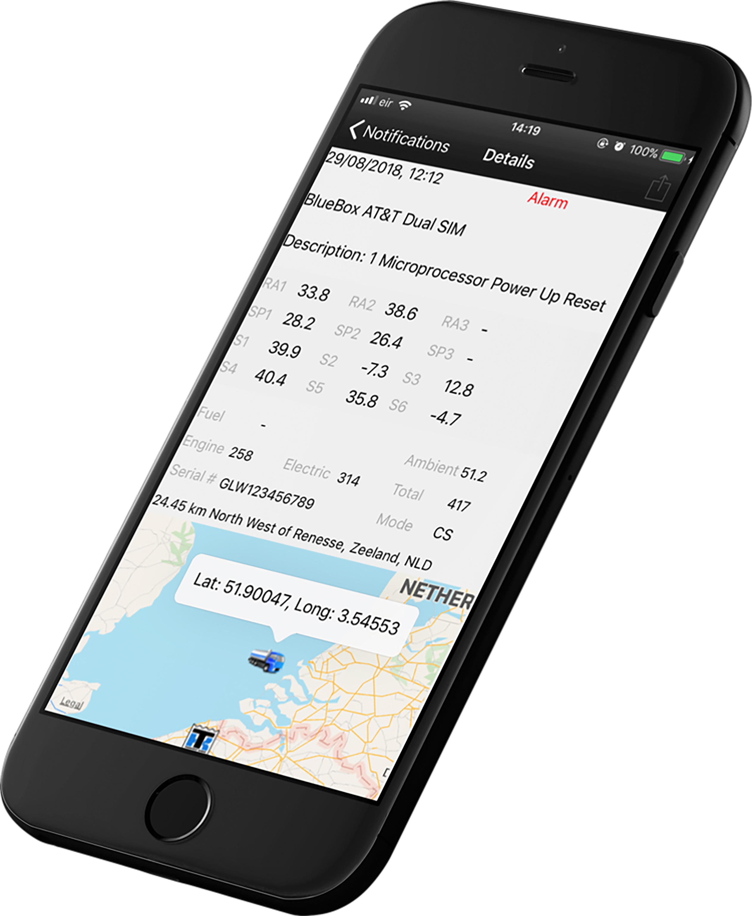 A new mobile app by TracKing gives users a snapshot of relevant information for reefer events.