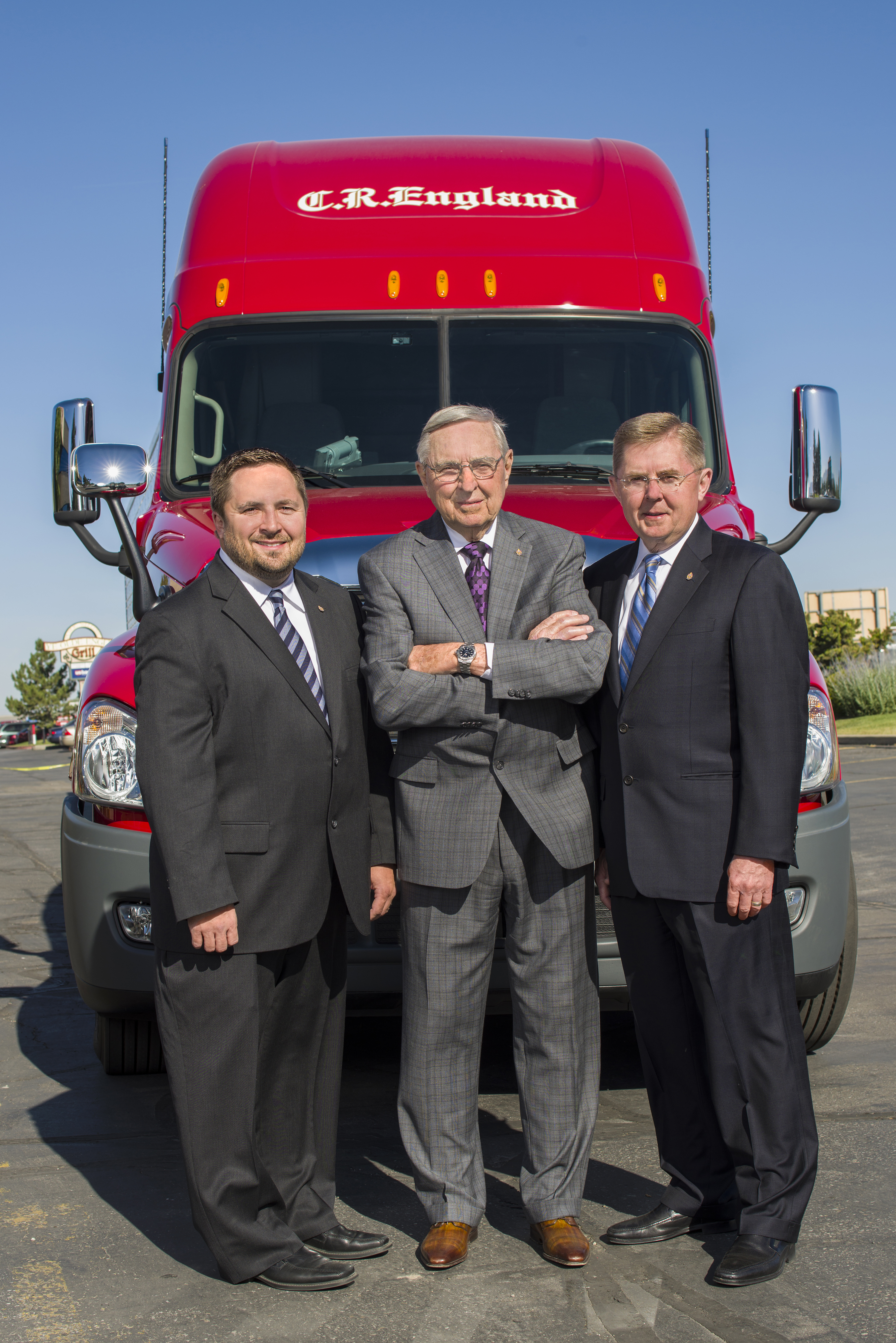 CR England&rsquo;s Chad, Gene and Dan England pose for a portrait outside company headquarters Monday, June 24, 2013, in Salt Lake City, Utah. (&copy; 2013 Douglas C. Pizac)