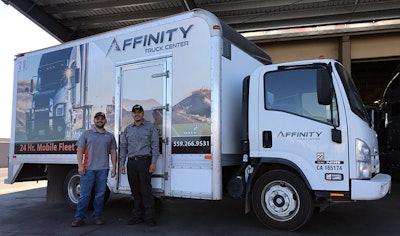 Affinity Truck Center operates a two-year apprenticeship program in which new technician hires are paired with veteran mentors to learn about the company and how to be capable technicians.