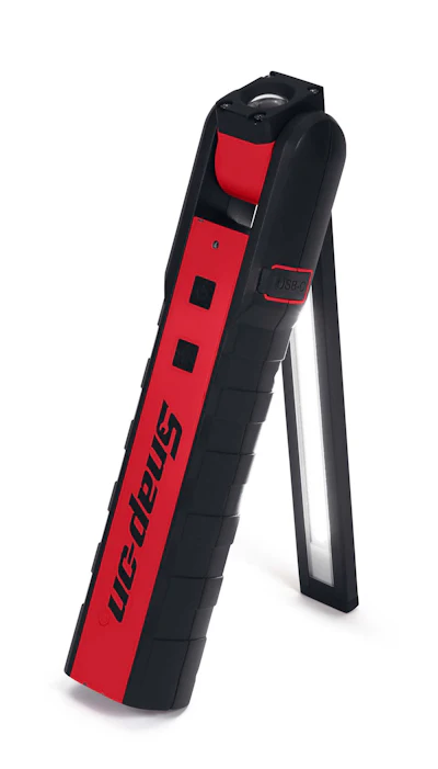 Snap-on Tools' dual-sided flex light with folding design Snap-on Tools' dual-sided flex light with folding design