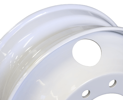 Maxion Wheel’s new ultralight steel wheel replaces the D-shaped hand holes with new circular hand holes for improved strength and weight savings.