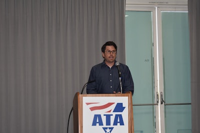 Kyle Warlick, client intelligence analyst at Lytx, presented new research data findings on Oct. 6 at ATA MC&E in San Diego.