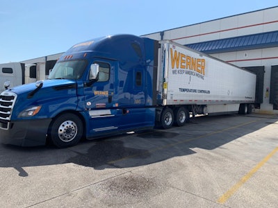 Derek Leathers, CEO of Werner Enterprises, said the company in the third quarter is already seeing peak November-levels of freight demand.