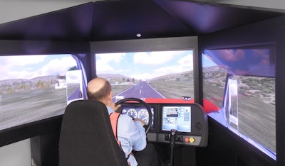 Using its in-house simulator, Andy Transport’s driver instructors can tailor the system to each user to reflect changing road conditions such as traffic flow, time of day and weather conditions.