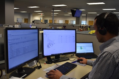 Bryan Martin, an uptime support business analyst, receives inbound calls through the Volvo Action Service for items that are not triggered by remote diagnostics.