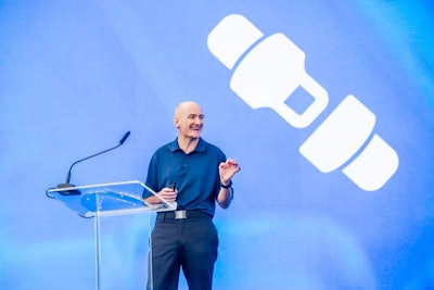 Neil Cawse, chief executive officer of Geotab, during the Geotab Connect 2020 conference in San Diego, Jan. 14.