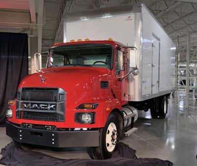 The Mack MD6, a Class 6 model, has a Gross Vehicle Weight Rating (GVWR) of 25,995 pounds, and the MD7, a Class 7 model, has a GVWR of 33,000 pounds.