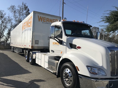 Werner’s 2019 Peterbilt Model 579 EV will run for a year on a dedicated account in Southern California.
