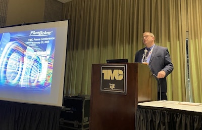 Gordon Virginski, vice president, OEM and dealer programs at FlowBelow, speaking at TMC.
