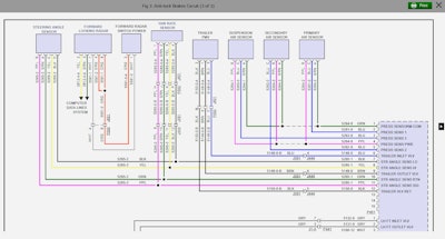 Mitchell1’s new interactive wiring diagram feature allows technicians to quickly search for component information directly from the wiring diagram.