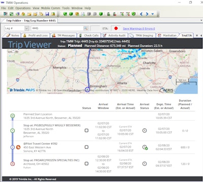 The TMWGo app from Trimble has a new Driver Trip Planning feature for drivers to review and change their itineraries.