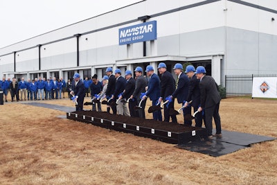 Representatives from Navistar and the city of Huntsville, as well as from the Huntsville Jetplex Industrial Park, held a ceremonial groundbreaking Tuesday at the site of the planned expansion of the Navistar engine manufacturing plant.