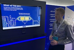 In its traveling lab, James Booth, commercial sector manager at Chevron, can walk attendees through the various components of a truck and how proper fluids affect their lifecycles.