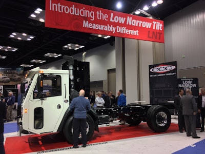 Crane Carrier’s Low Narrow Tilt rolls out first with a Cummins B6.7 followed by an electric variant.