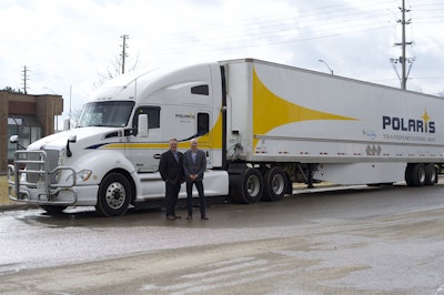 Each night, Polaris Transportation Group dispatches 35 linehauls from Toronto into the United States. Dave Brajkovich, CTO (left) and Dave Cox have plans to make the border crossing process become paperless.