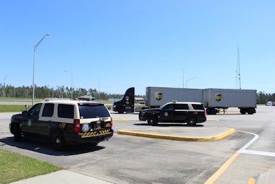 Inspection station along I-10 in Sneads, Fla.
