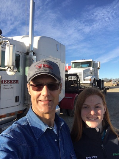 Better days | Kevin Andrews with his daughter Emma picking up a truck he bought in Kansas about a year ago.