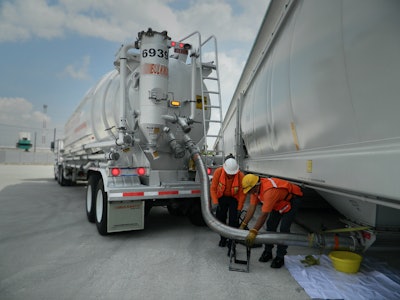 While some favored a red pulsating brake light on tanker trucks, the Transportation Safety Equipment Institute supported amber