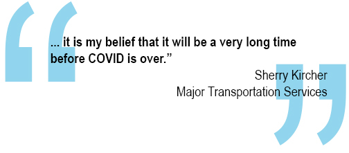 "...it is my belief that it will be a very long time before COVID is over." Quote by Sherry Kircher