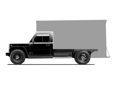Bollinger Motors B2 Chassis Cab Box Truck Side