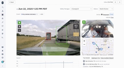 A new option for Samsara’s AI Dash Cam detects tailgating and sends instant alerts to drivers and fleet managers.