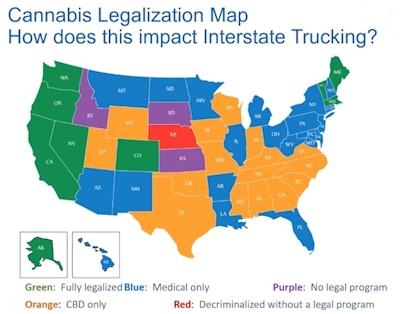 For non-truckers, the rules and regulations for purchasing and using marijuana can vary wildly from state-to-state, but it’s still illegal to drive impaired.