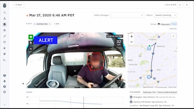A new option for Samsara’s AI Dash Cam gives real-time alerts for distracted driving.