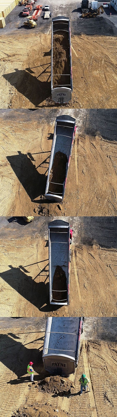 Payne Trucking created end dump trailer training modules for drivers by capturing aerial footage of unloading different types of products.