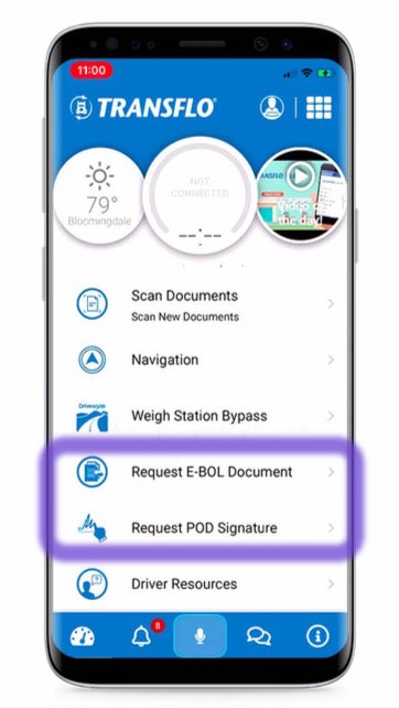 Notification of when a BOL is uploaded to an order
