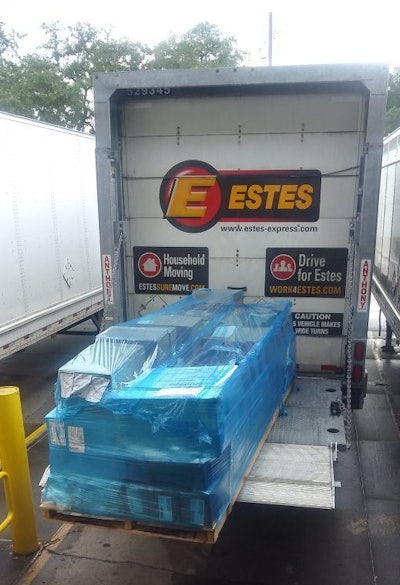 Estes first put the larger liftgates on 10 trailers this spring to help eliminate the need to turn long cargo to offload it.