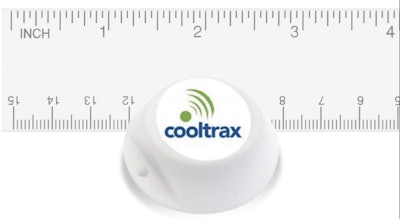 The Cooltrax Temp Tracker sensors install in minutes within trailers to share location and temperature data.