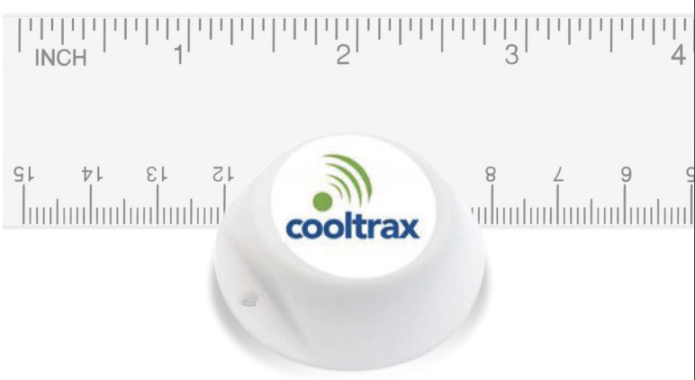 The Cooltrax Temp Tracker sensors install in minutes within trailers to share location and temperature data.