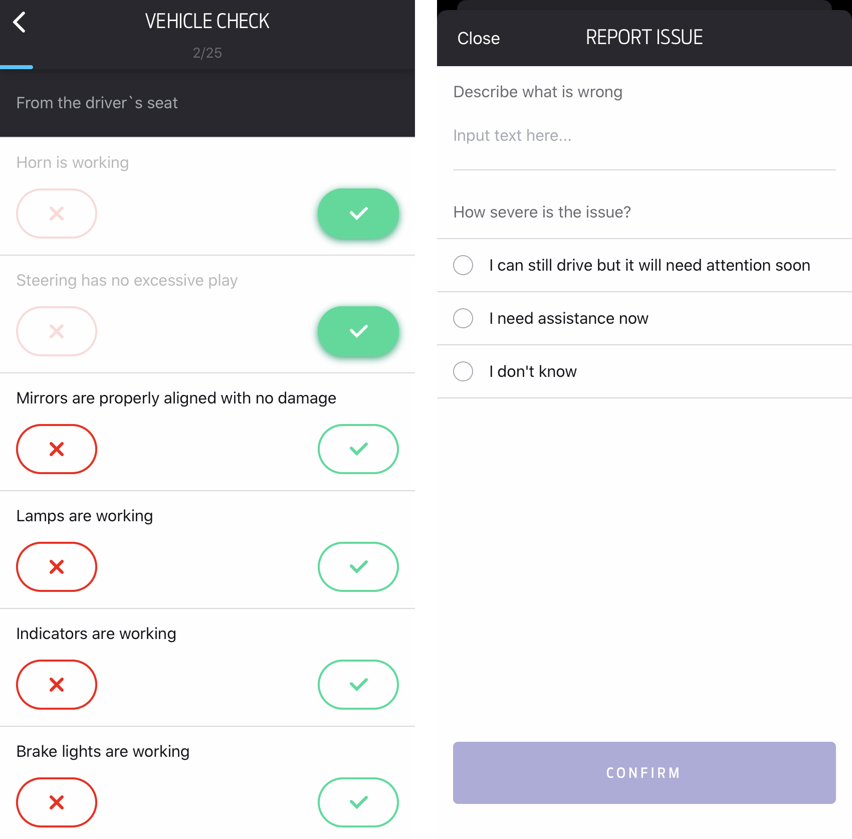 Screenshot of Ford Telematics Drive mobile app