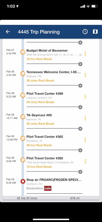 Trimble Transportation has a TruETA feature in a mobile driver app that captures their intent for route planning to calculate accurate ETAs.