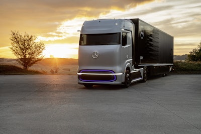 Daimler Trucks introduced its hydrogen fuel-cell prototype, the Mercedes-Benz GenH2, at an event in Germany Wednesday.