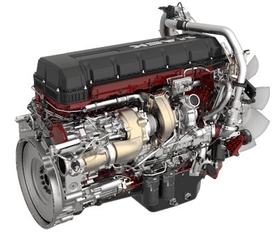 The next generation Mack MP8HE engine will continue to be offered in 415 and 445 horsepower ratings with 1,760 and 1,860 lb.-ft. of torque, respectively.