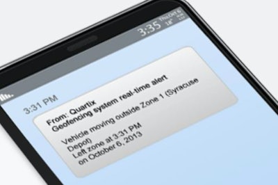 Fleets receive truck movement alerts with Quartix geofencing