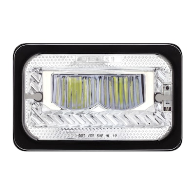 United Pacific Industries’ Plug & Play 4″ x 6″ Heated LED Headlight with Chrome Trim for Commercial Trucks