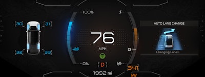 GMC HUMMER EVs graphic HMI displays make features and selections easy to find and intuitive to navigate at a glance.