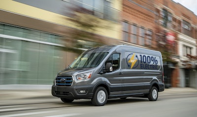 Ford’s 2022 E-Transit offers up to 126 miles of range.