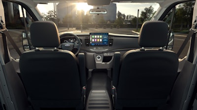 A dash-mounted shift knob and electric parking brakes allows for quick access from the seats to cargo in the back.