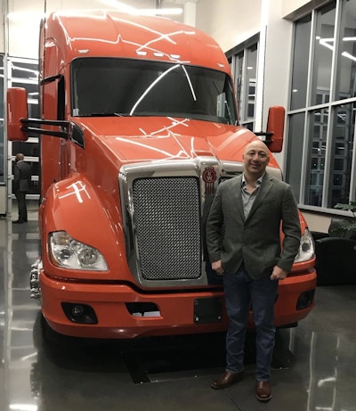 Werner Enterprises trucker Ivan Hernandez won a new Kenworth T680 through the Transition Trucking: Driving for Excellence Award.