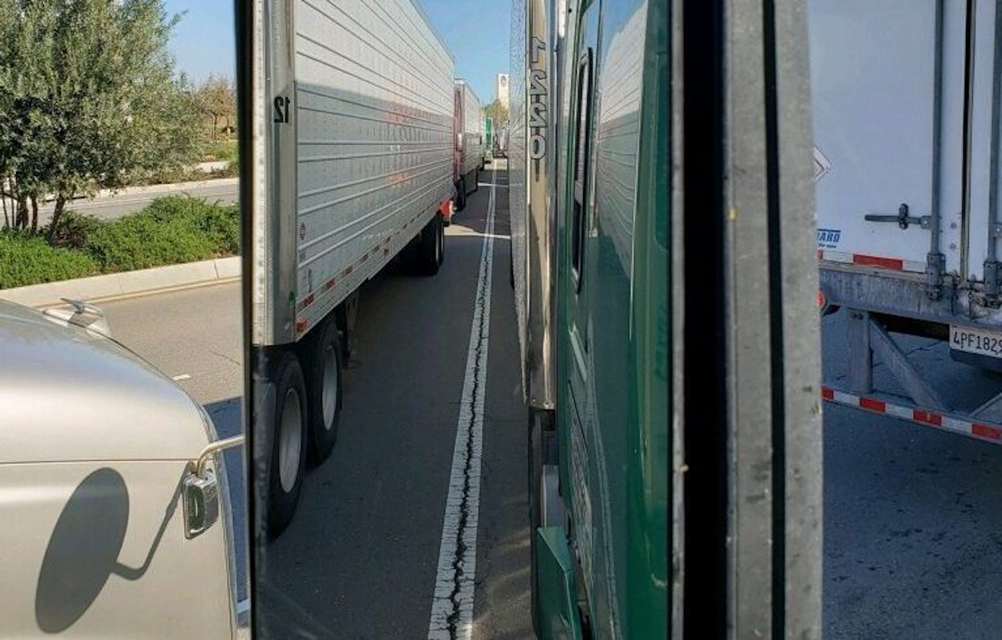 This photo from a Quality Transport driver shows a reported 200-truck line at a Costco distribution center &mdash; part of the initial supply chain logjam as retailers like Costco, grocery store chains and retailers like Walmart and Target hustled to restock in the wave of panic buying and pantry stuffing in March and April.